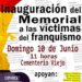 Inauguración del Memorial a las Víctimas del franquismo en Colmenar