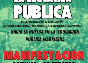 Manifestación 23 de febrero. Salvemos la educación pública.