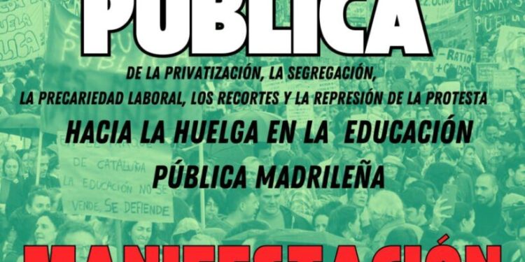 Manifestación 23 de febrero. Salvemos la educación pública.