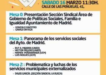 Balance crítico de los servicios sociales madrileños. Nueva sección sindical en el Ayuntamiento de Madrid
